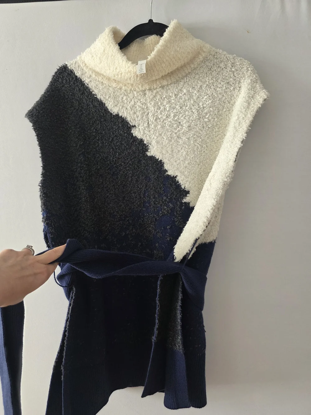 lululemon athletica Navy, Cream & Charcoal Colorblock Turtleneck Sweater